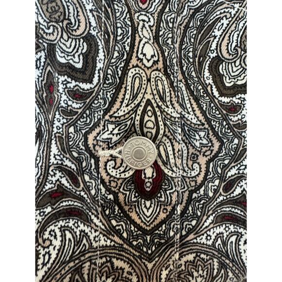 Tommy Hilfiger Paisley Print Jacket Shacket Button Down Brown Women's Sz XL - Picture 5 of 8